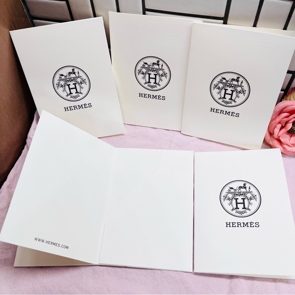 NEW AUTH HERMES PARIS RECEIPT HOLDER, SET OF 6 - Picture 2 of 6